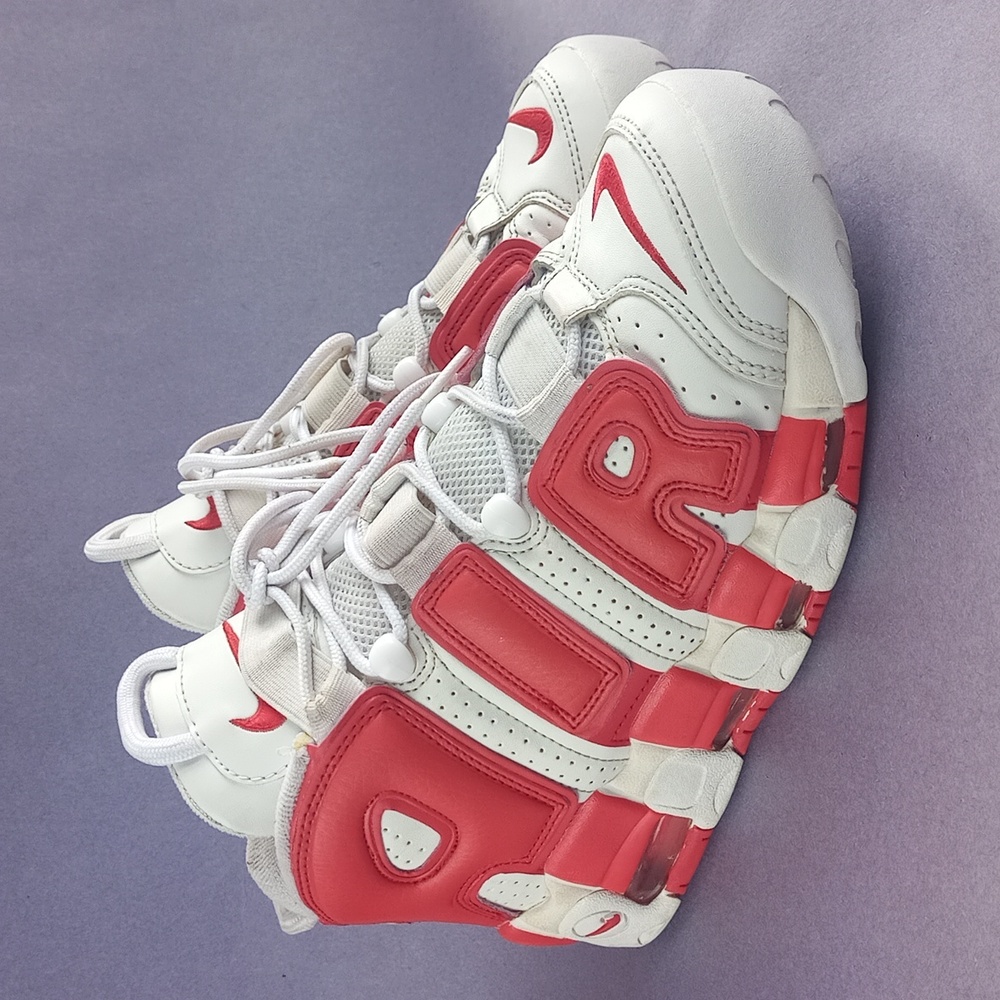 Nike Air More Uptempo Varsity Red Athletic Shoes 414962-100 - Picture 5 of 14